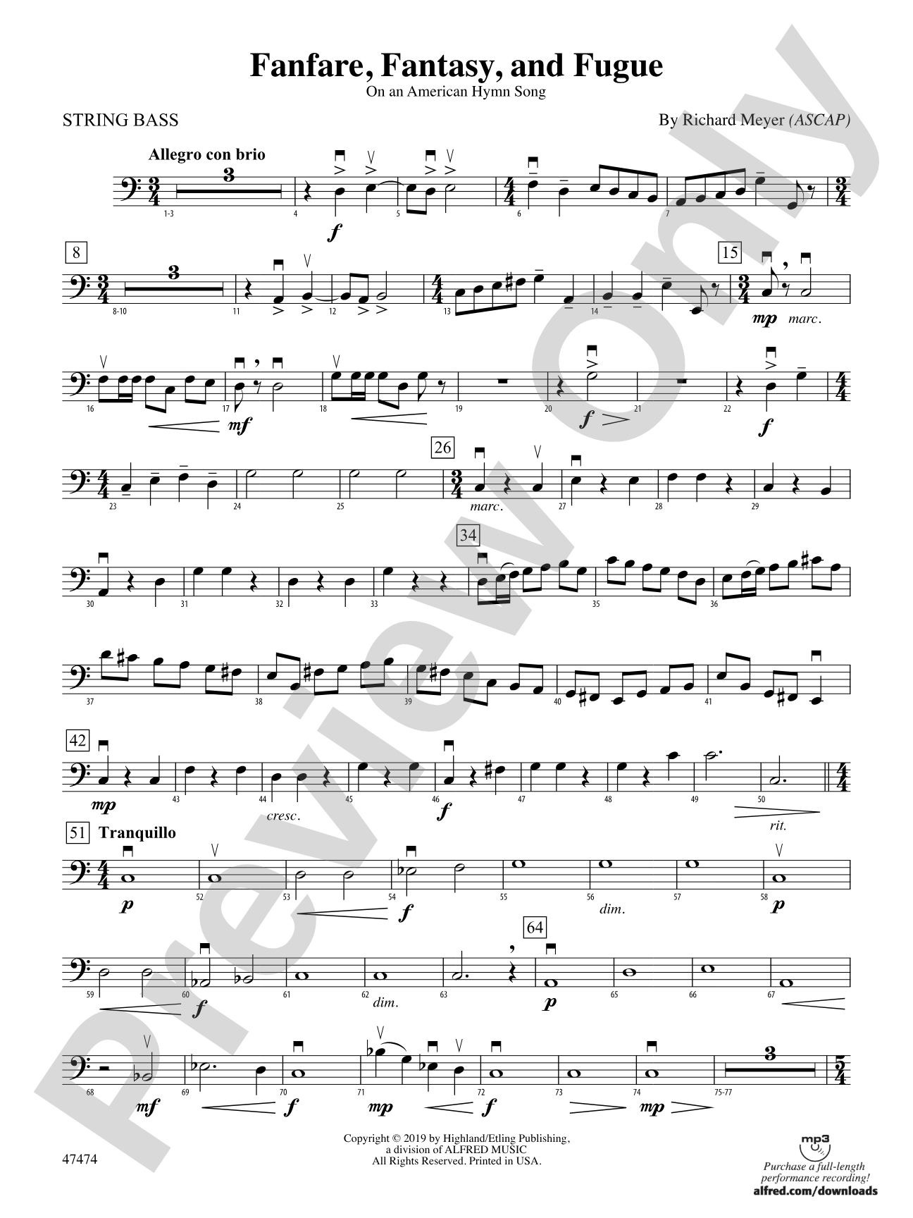 Fanfare, Fantasy, and Fugue: String Bass
