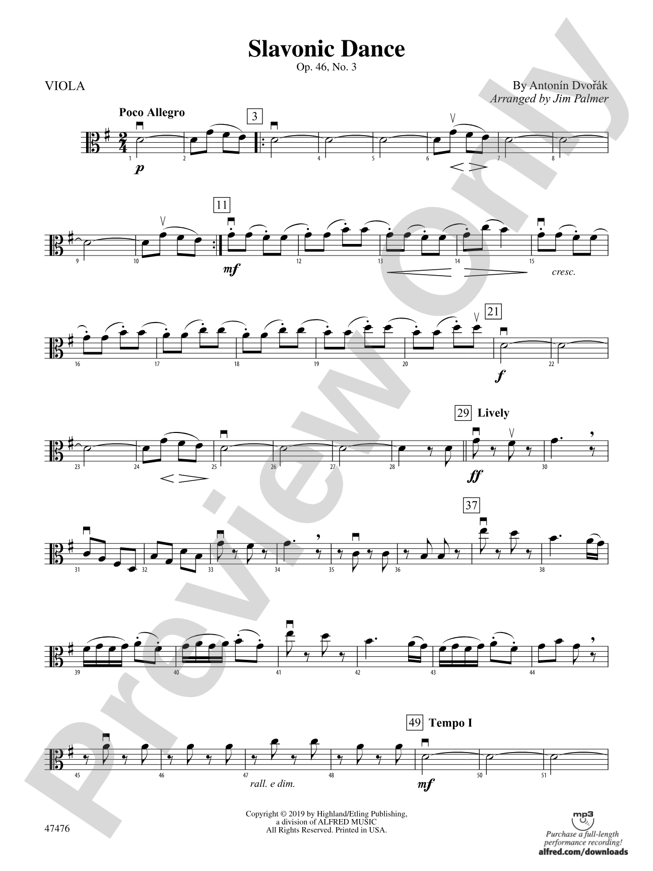 Slavonic Dance: Viola