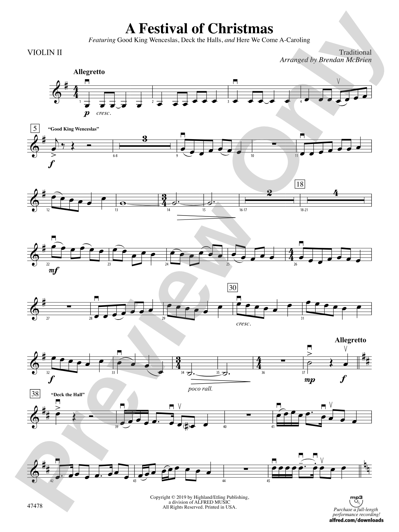 A Festival of Christmas: 2nd Violin
