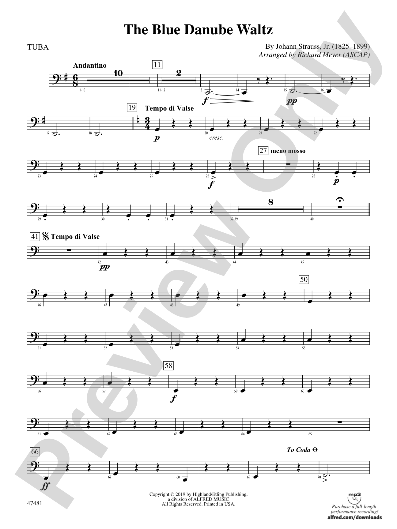 The Blue Danube Waltz: Tuba