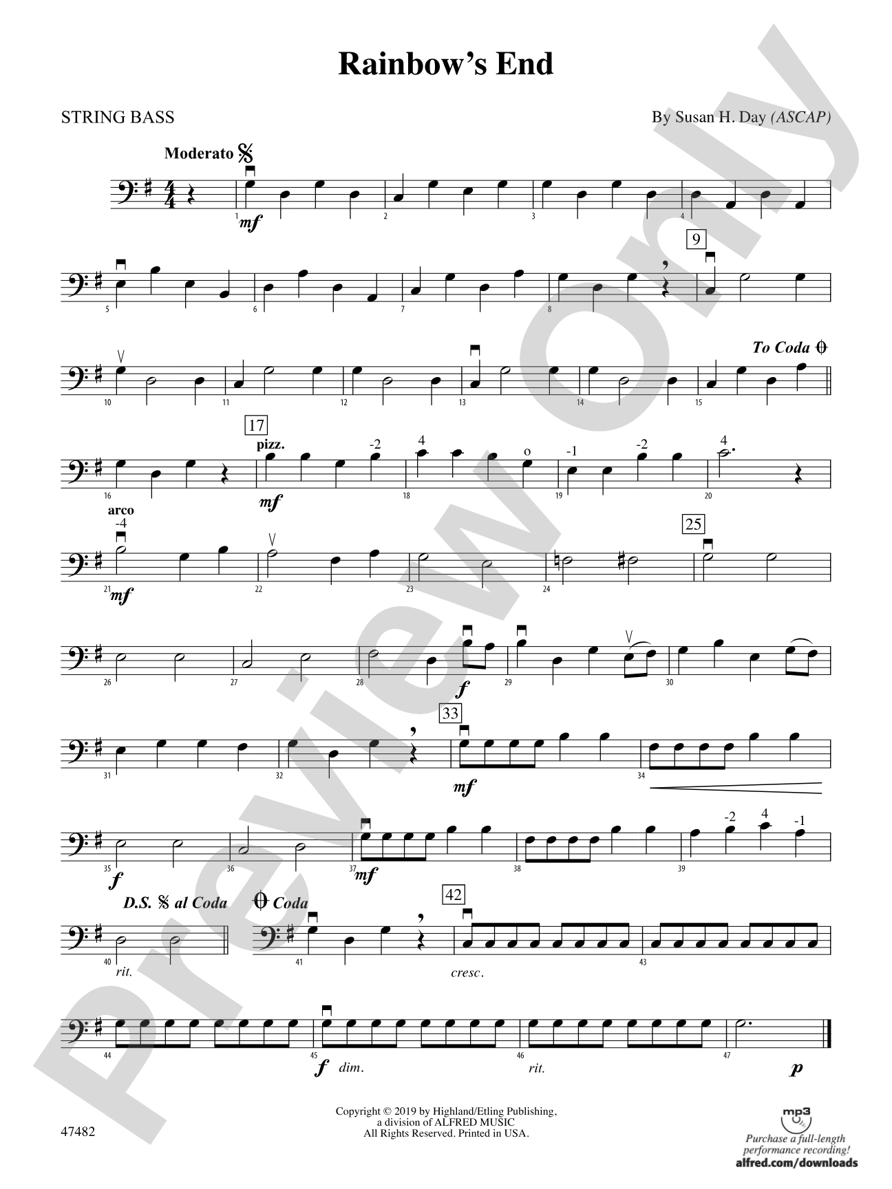 Rainbow's End: String Bass