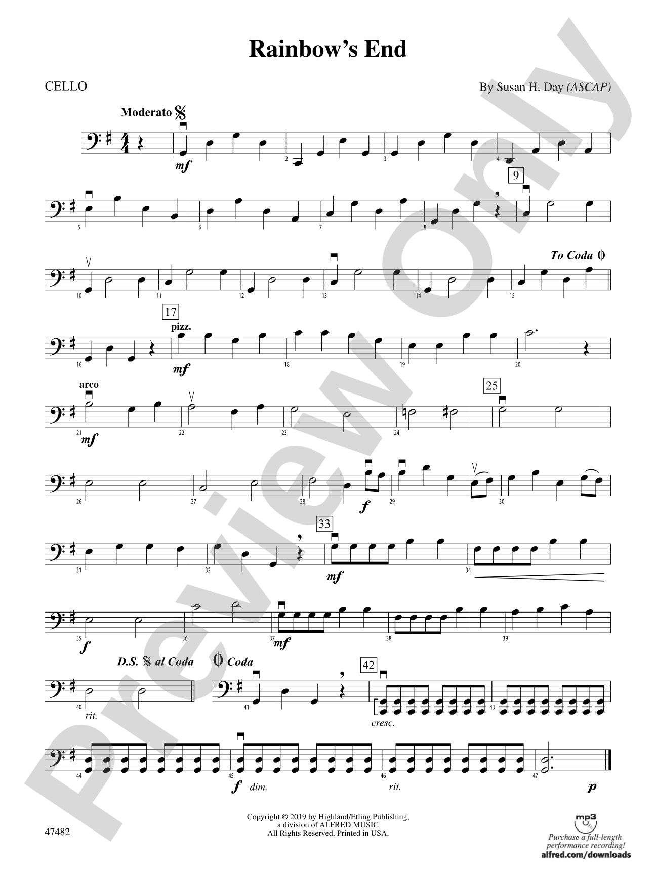 Rainbow's End: Cello