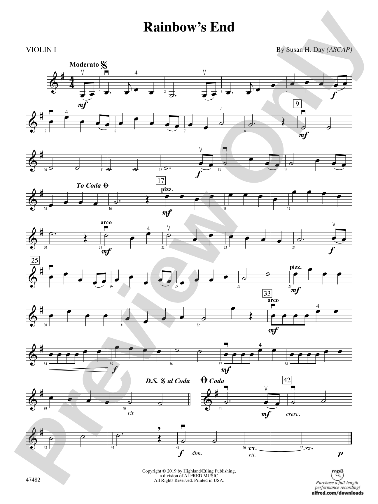 Rainbow's End: 1st Violin