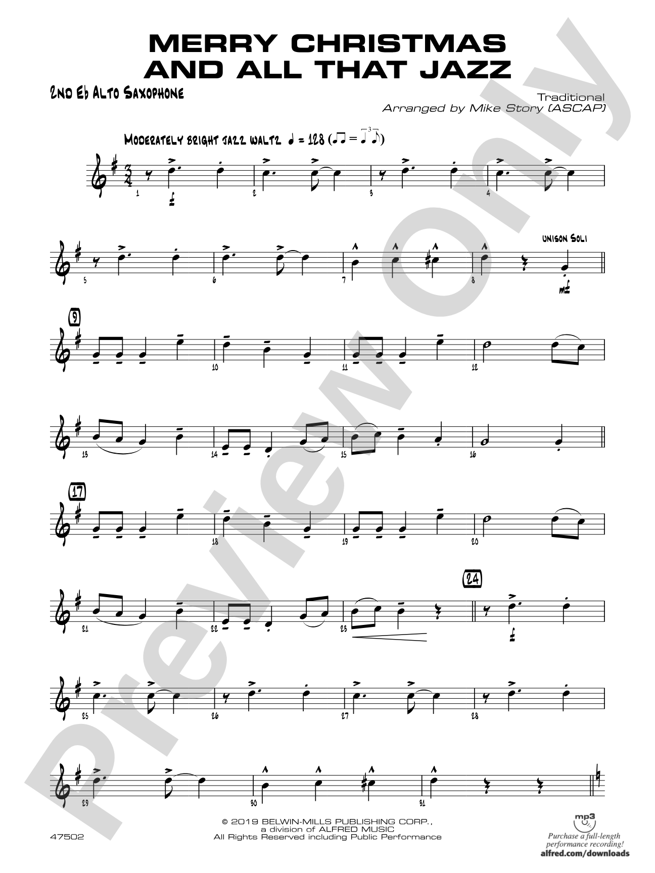 Merry Christmas and All That Jazz: 2nd E-flat Alto Saxophone
