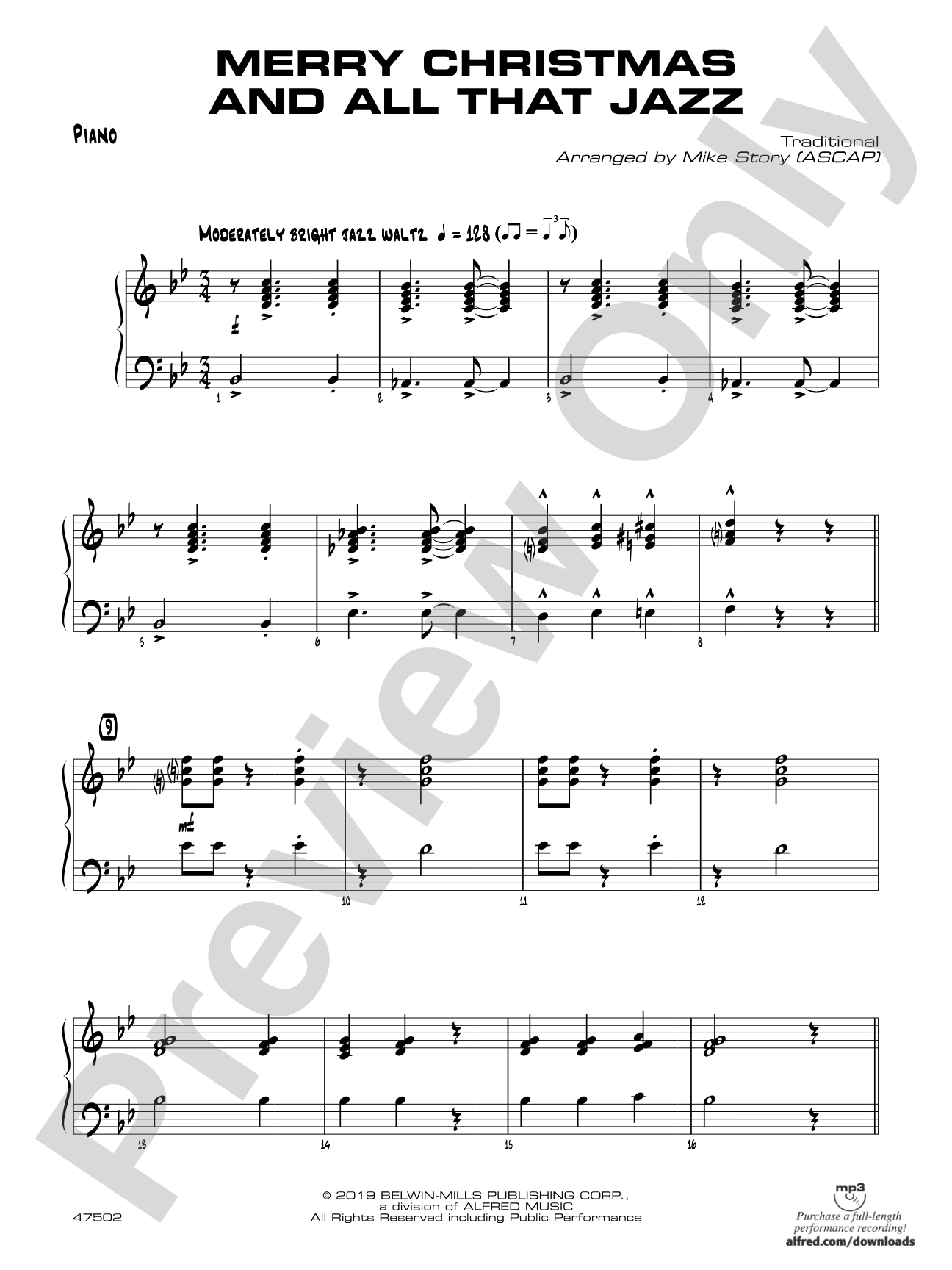 Merry Christmas and All That Jazz: Piano Accompaniment