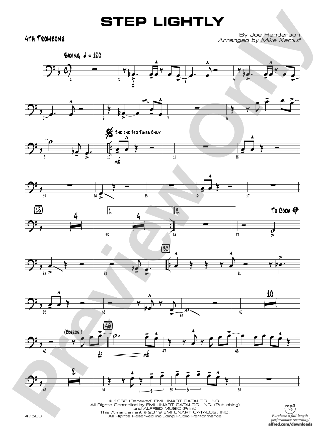 Step Lightly: 4th Trombone
