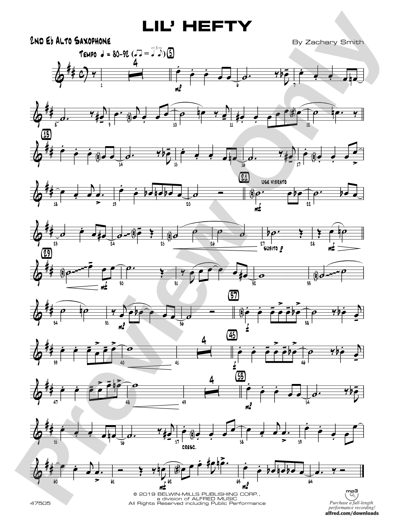 Lil' Hefty: 2nd E-flat Alto Saxophone