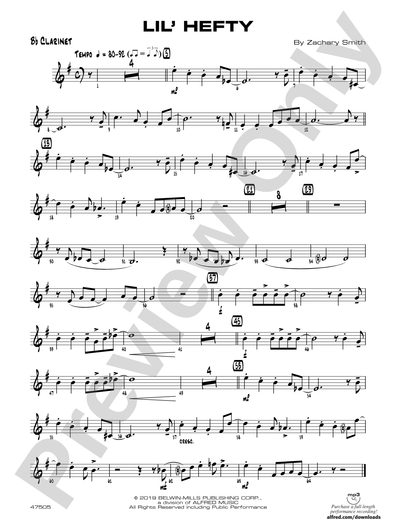 Lil' Hefty: 1st B-flat Clarinet