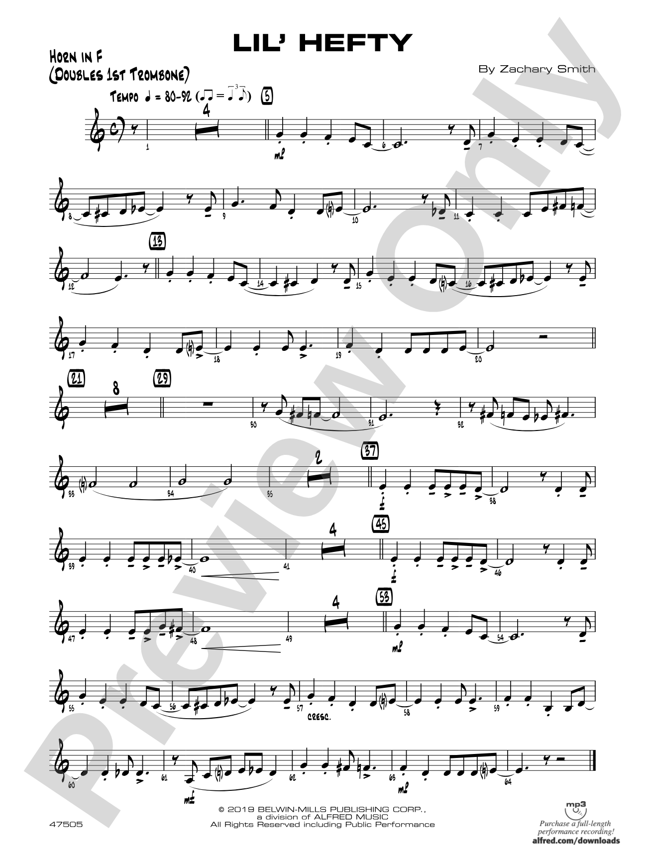 Lil' Hefty: 1st F Horn