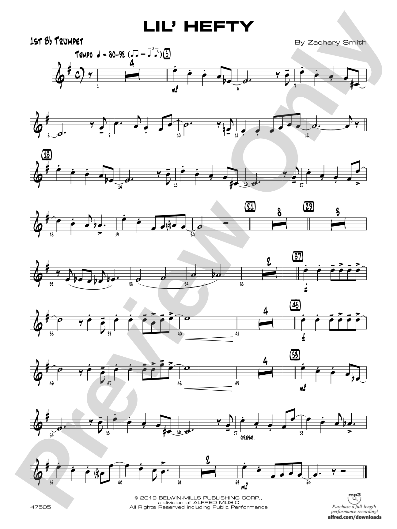 Lil' Hefty: 1st B-flat Trumpet