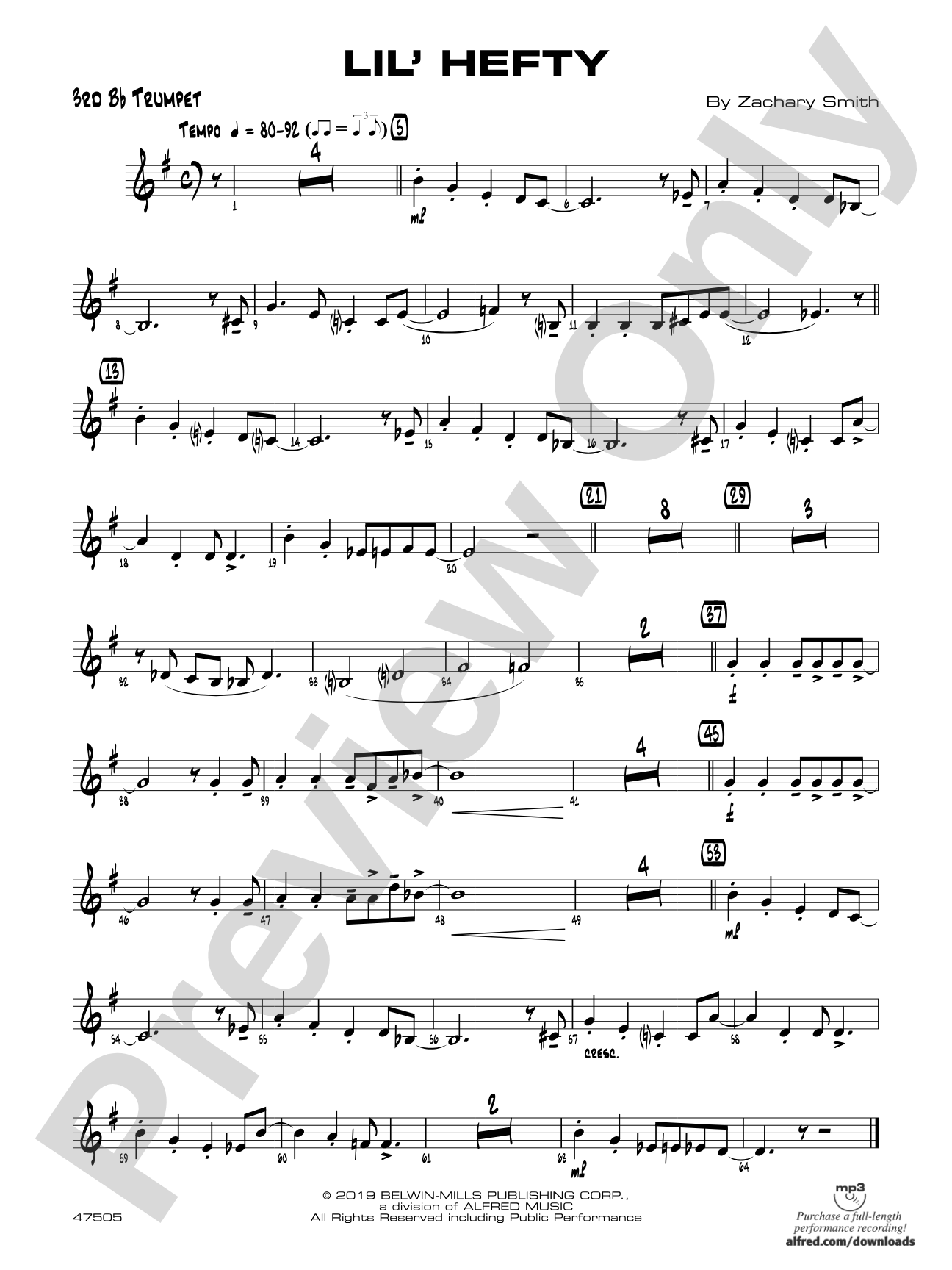 Lil' Hefty: 3rd B-flat Trumpet