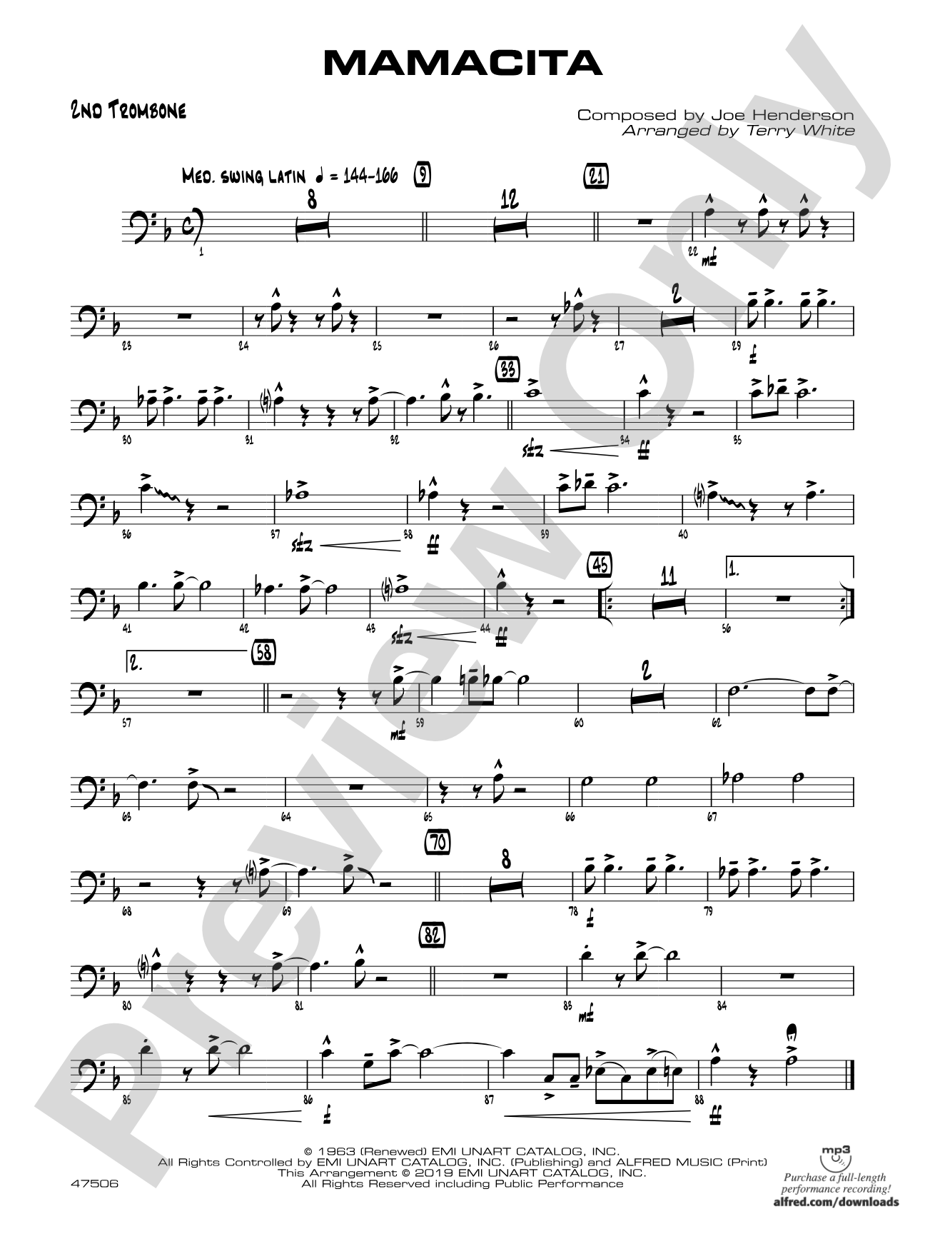 Mamacita: 2nd Trombone