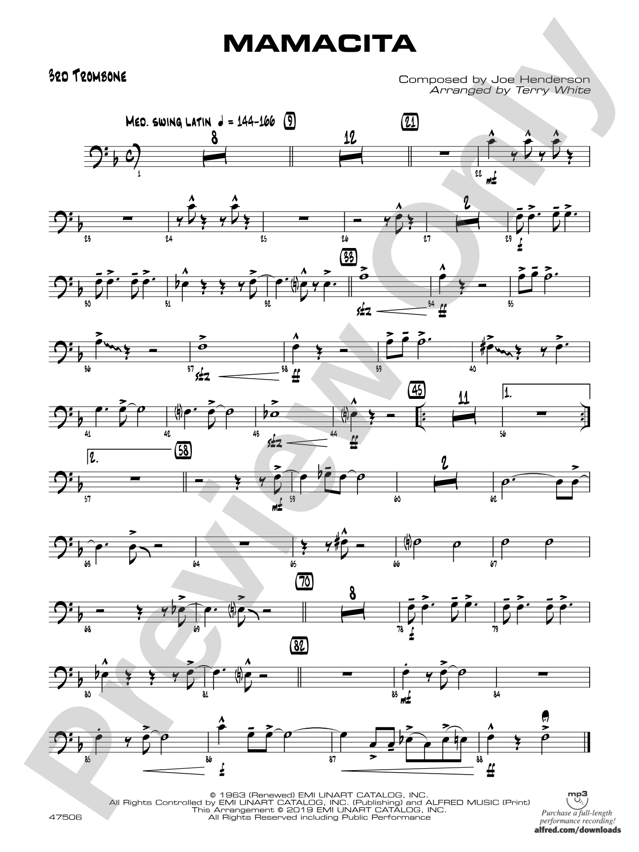 Mamacita: 3rd Trombone