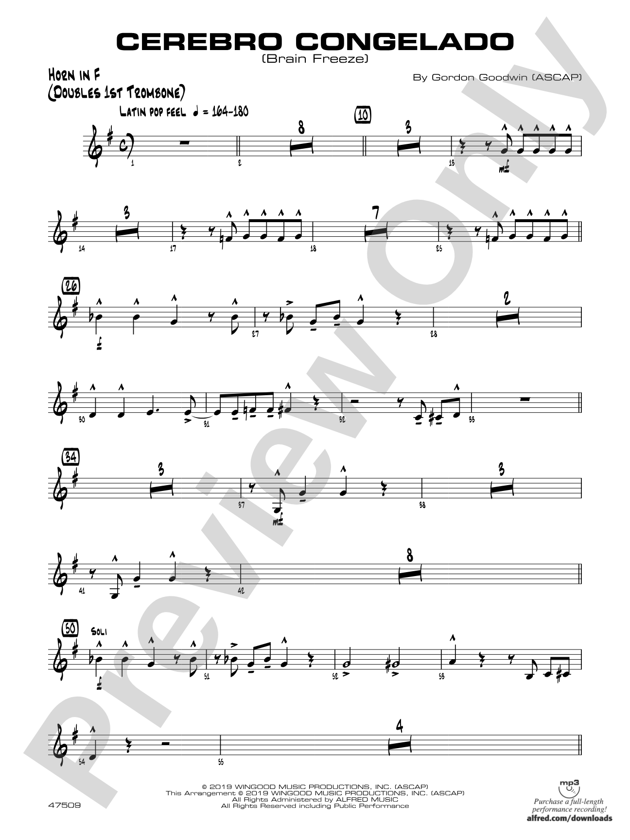 Cerebro Congelado: 1st F Horn