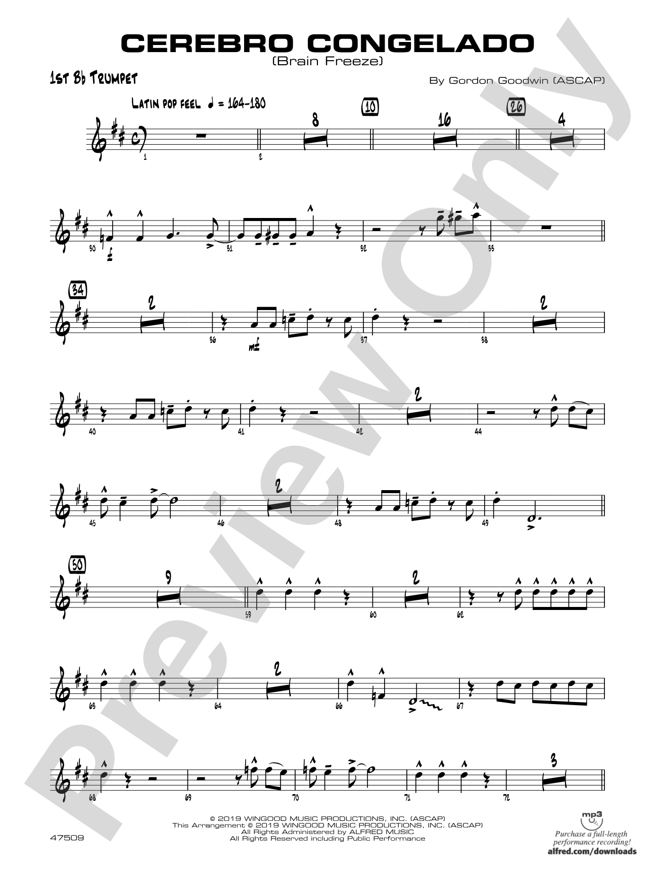 Cerebro Congelado: 1st B-flat Trumpet