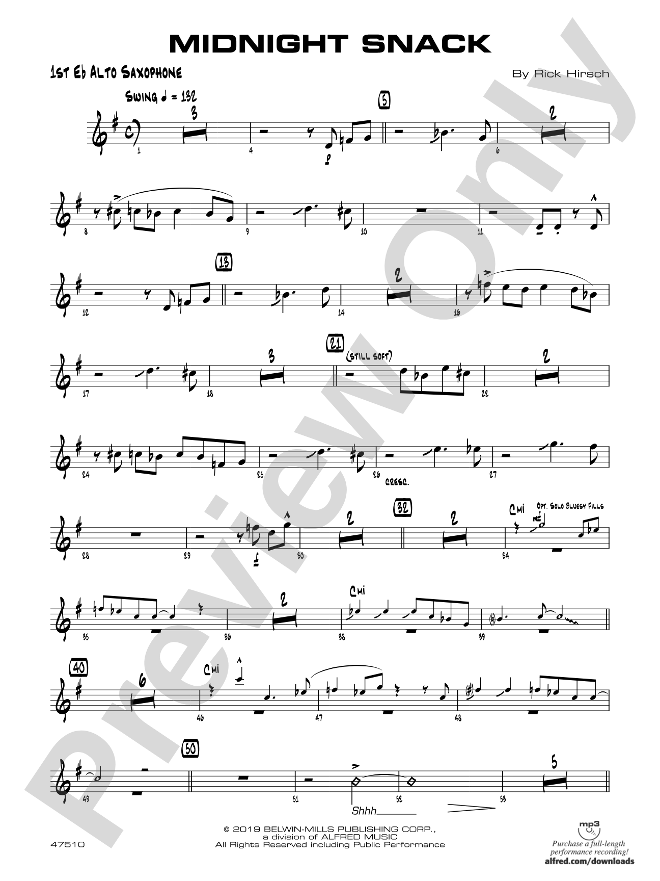 Midnight Snack: E-flat Alto Saxophone