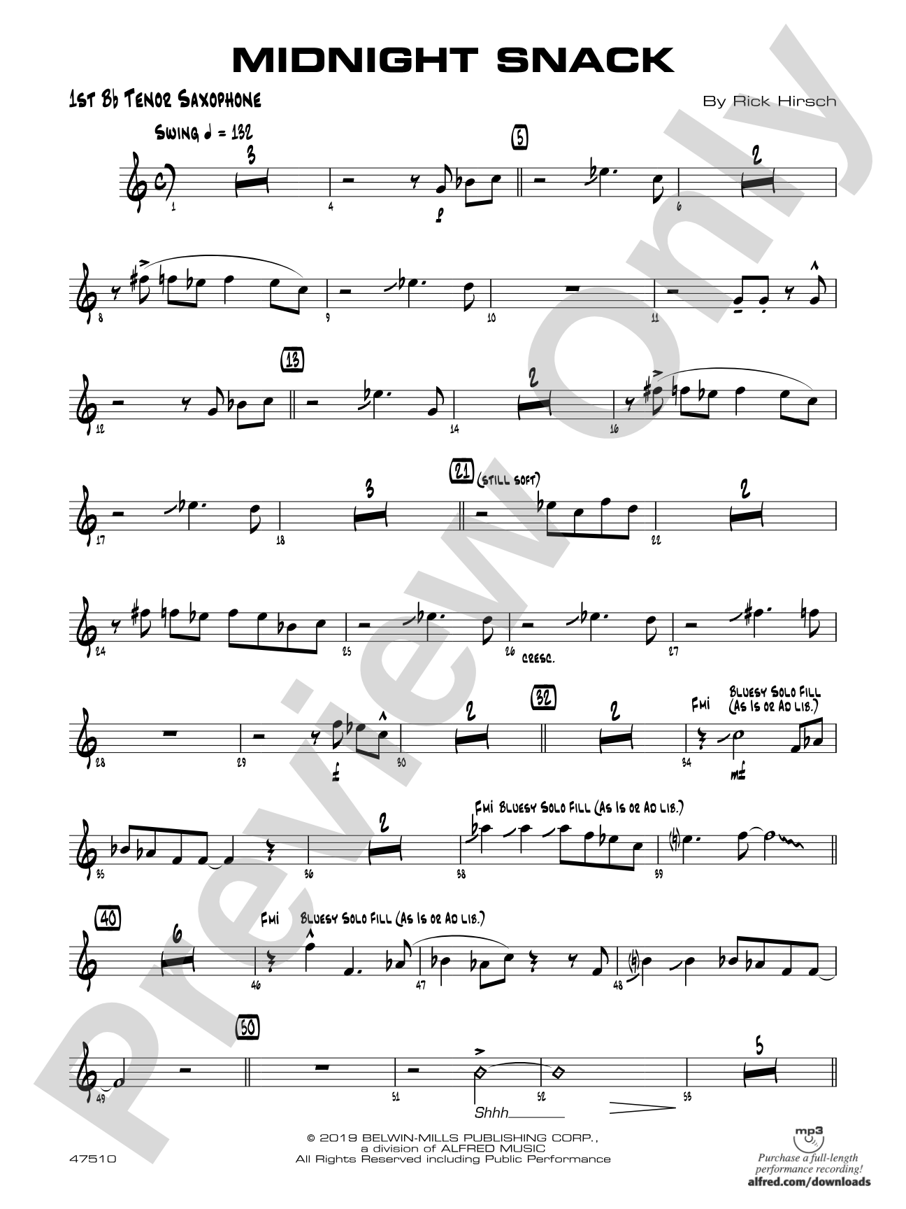 Midnight Snack: B-flat Tenor Saxophone