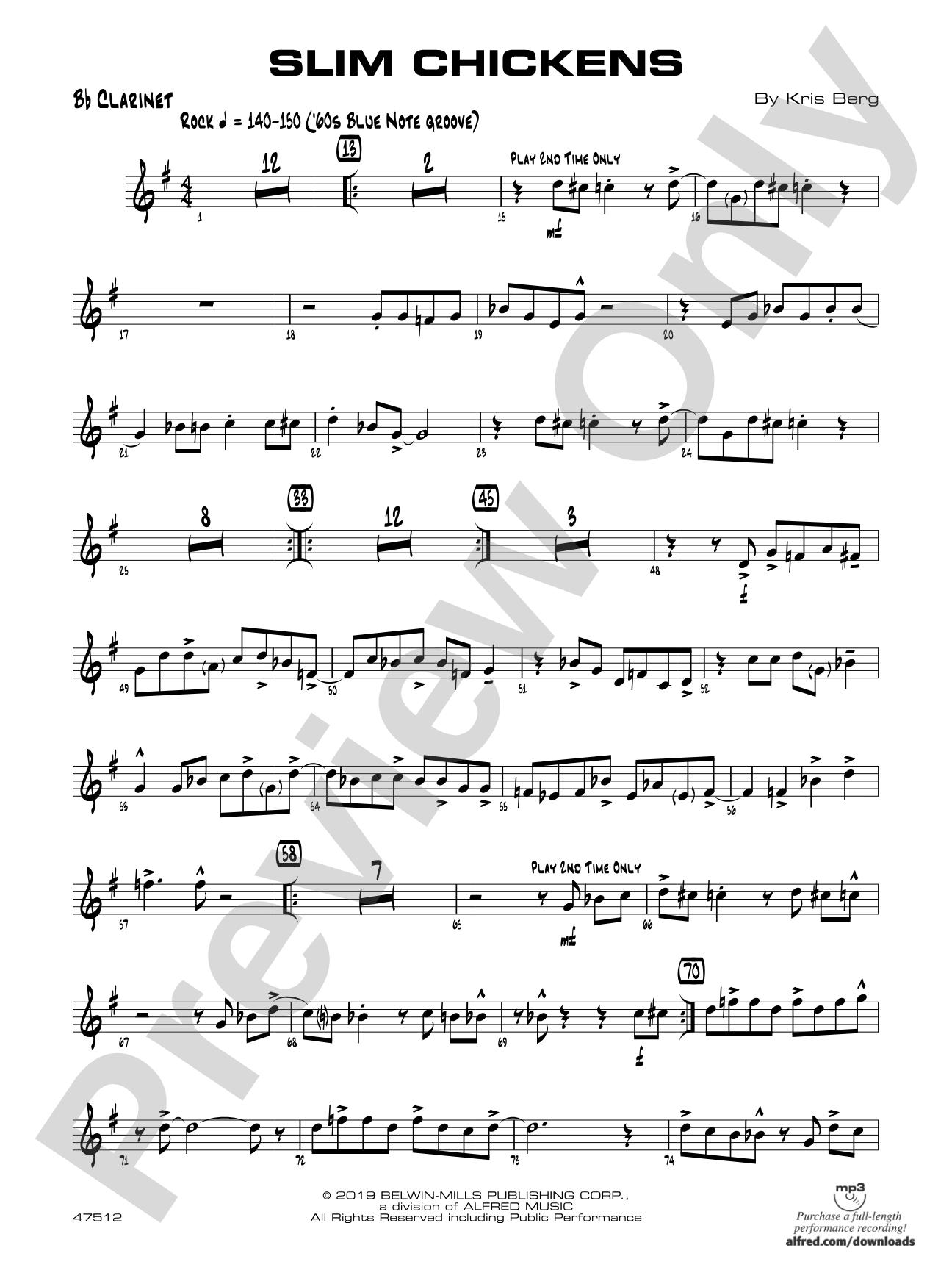 Slim Chickens: 1st B-flat Clarinet