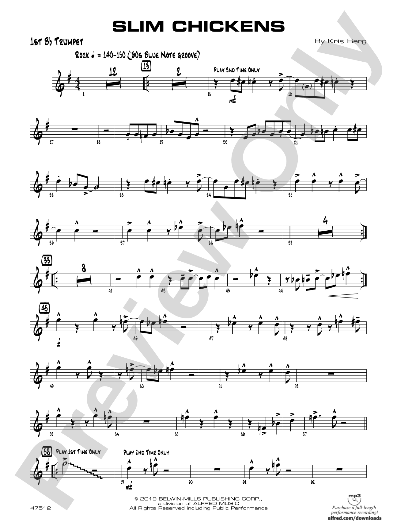 Slim Chickens: 1st B-flat Trumpet