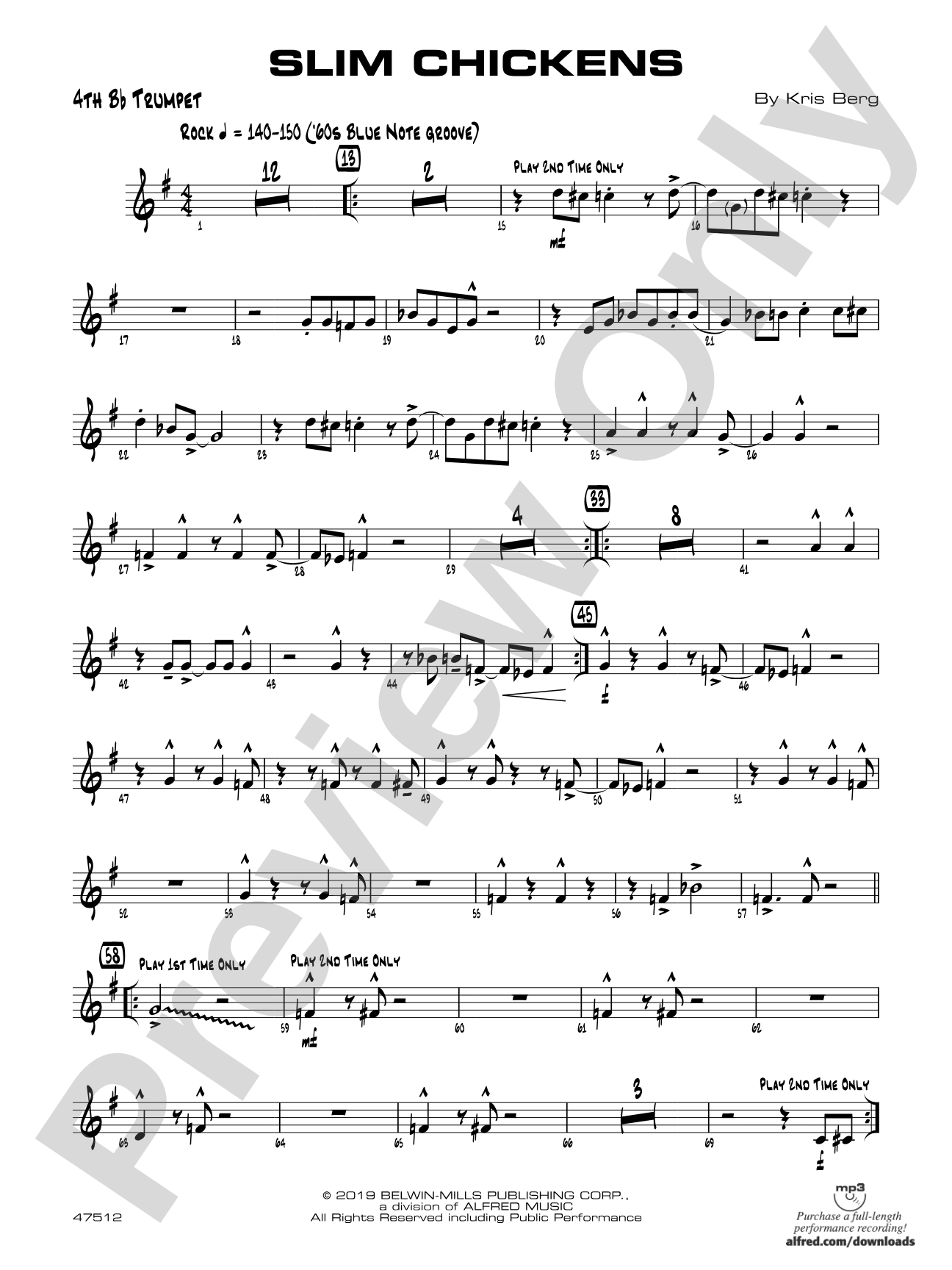 Slim Chickens: 4th B-flat Trumpet