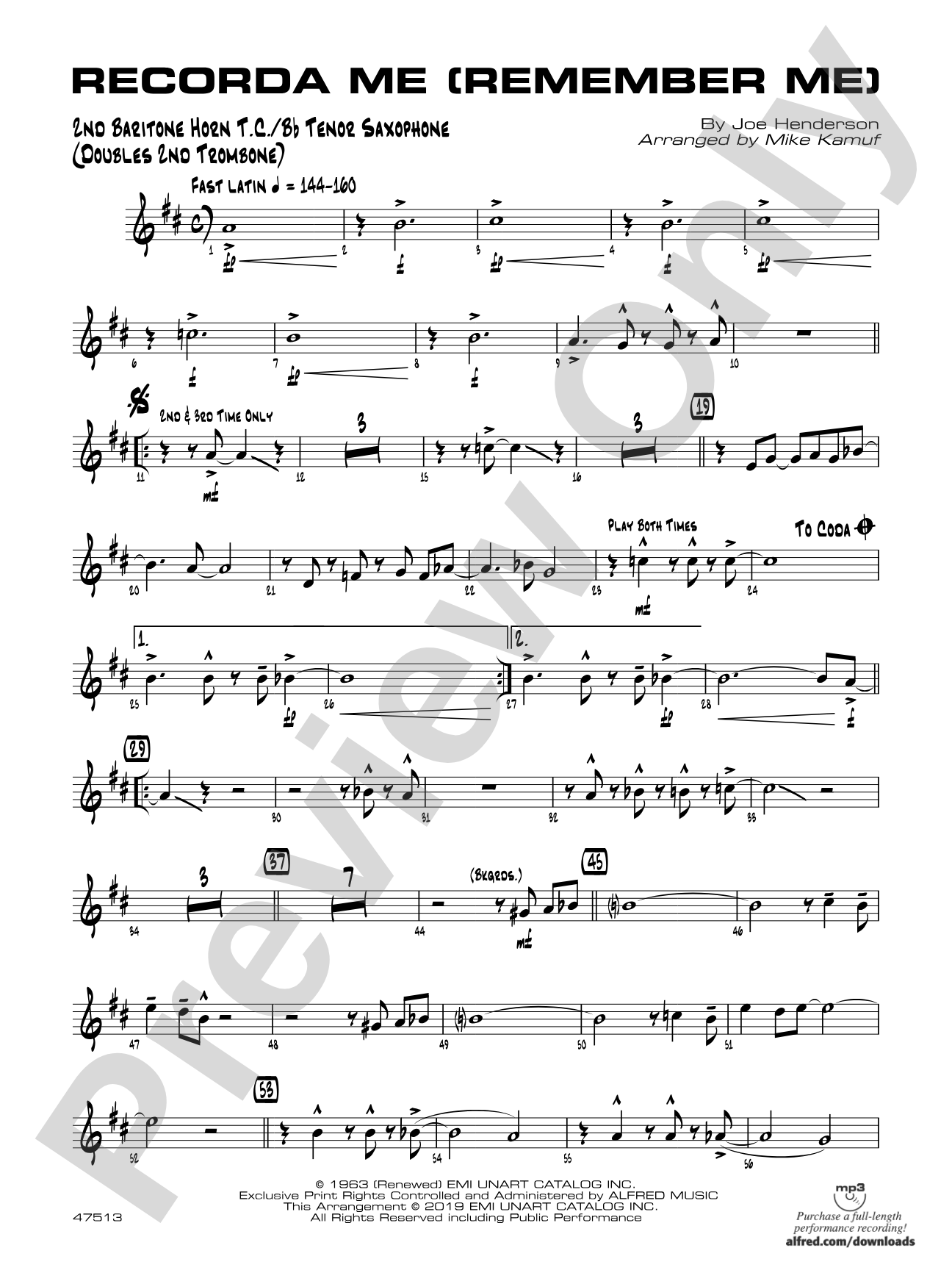 Recorda Me: 2nd Baritone T.C.
