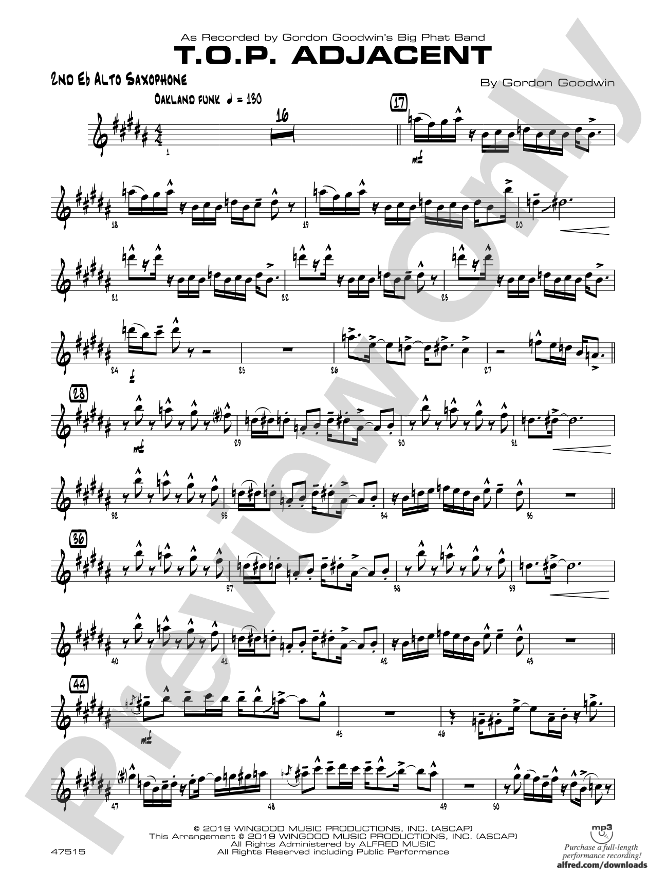 T.O.P. Adjacent: 2nd E-flat Alto Saxophone