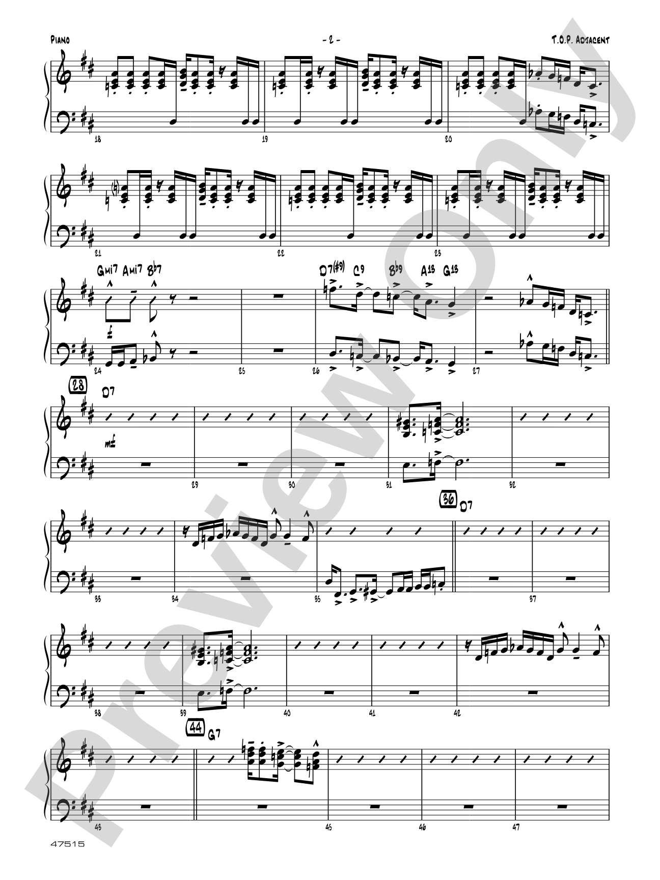 T.O.P. Adjacent: Piano Accompaniment
