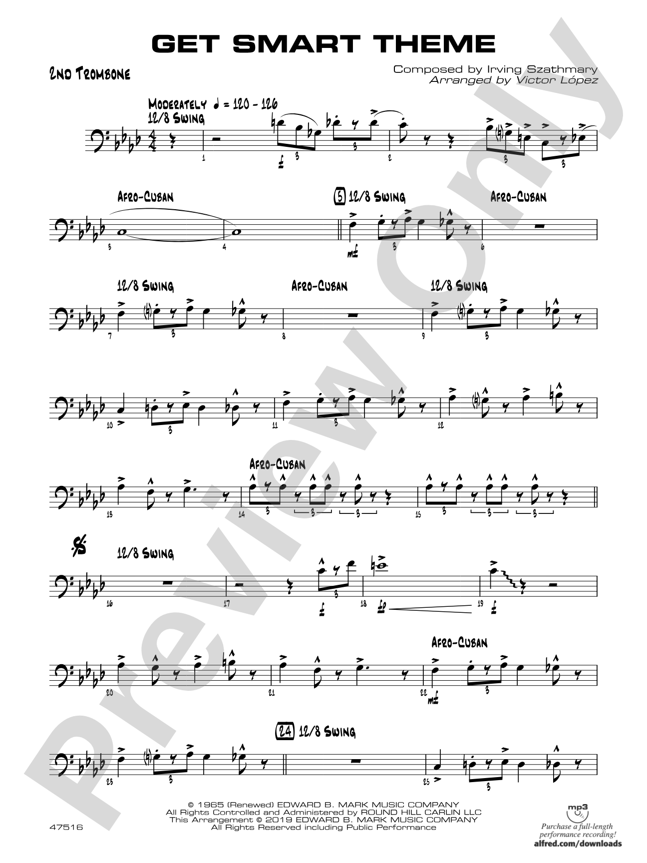 Get Smart Theme: 2nd Trombone