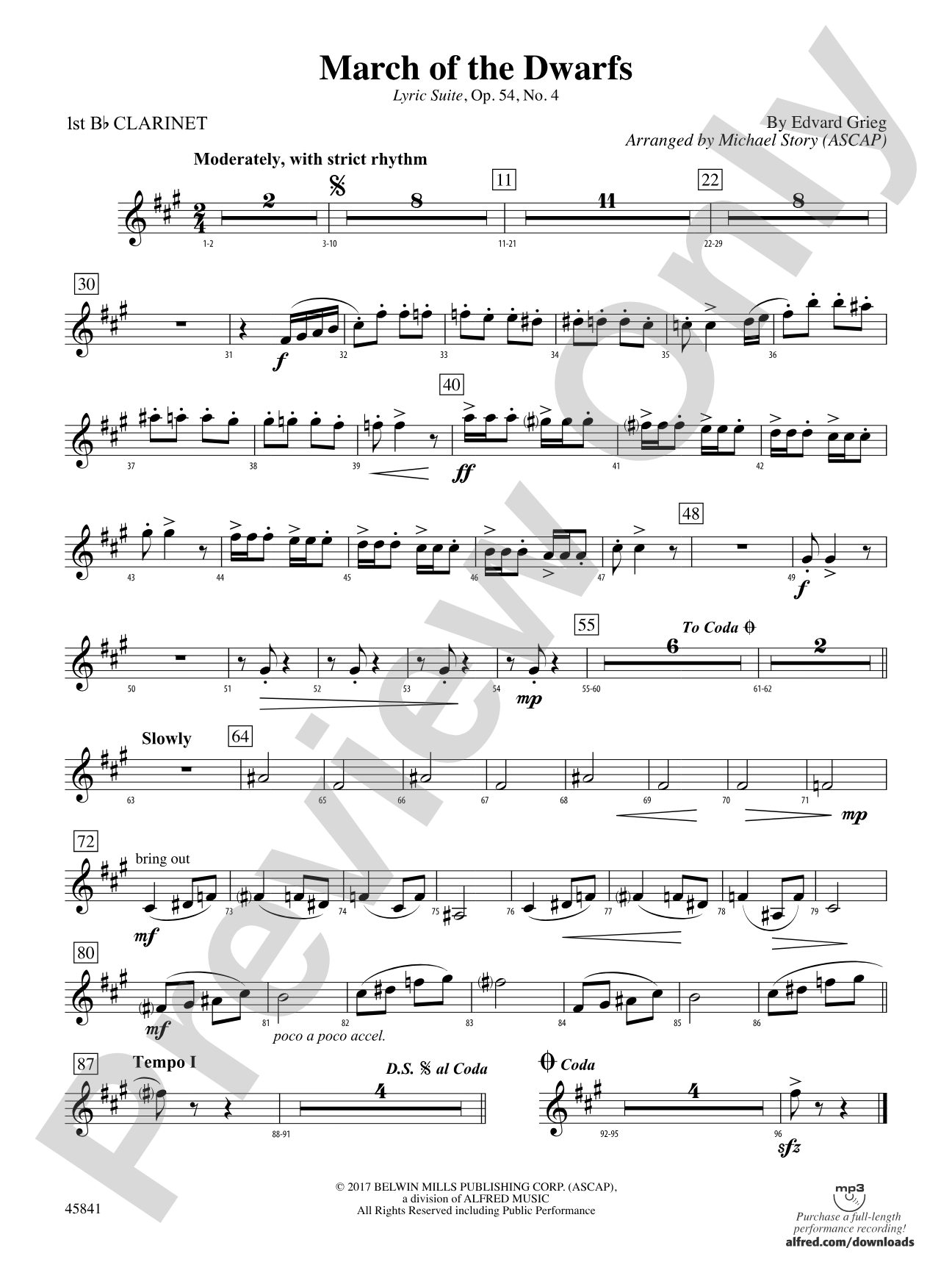 March of the Dwarfs: 1st B-flat Clarinet