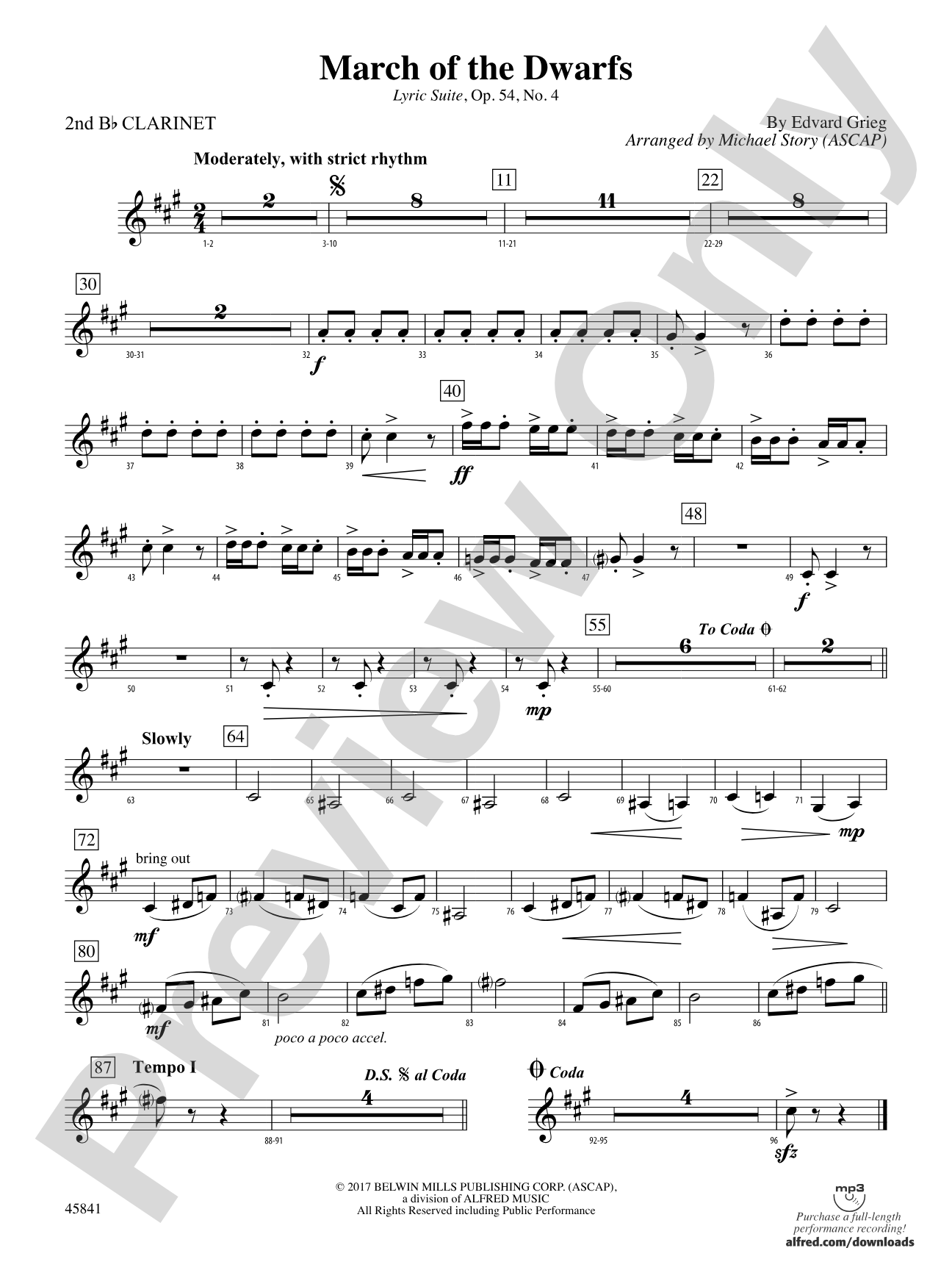 March of the Dwarfs: 2nd B-flat Clarinet