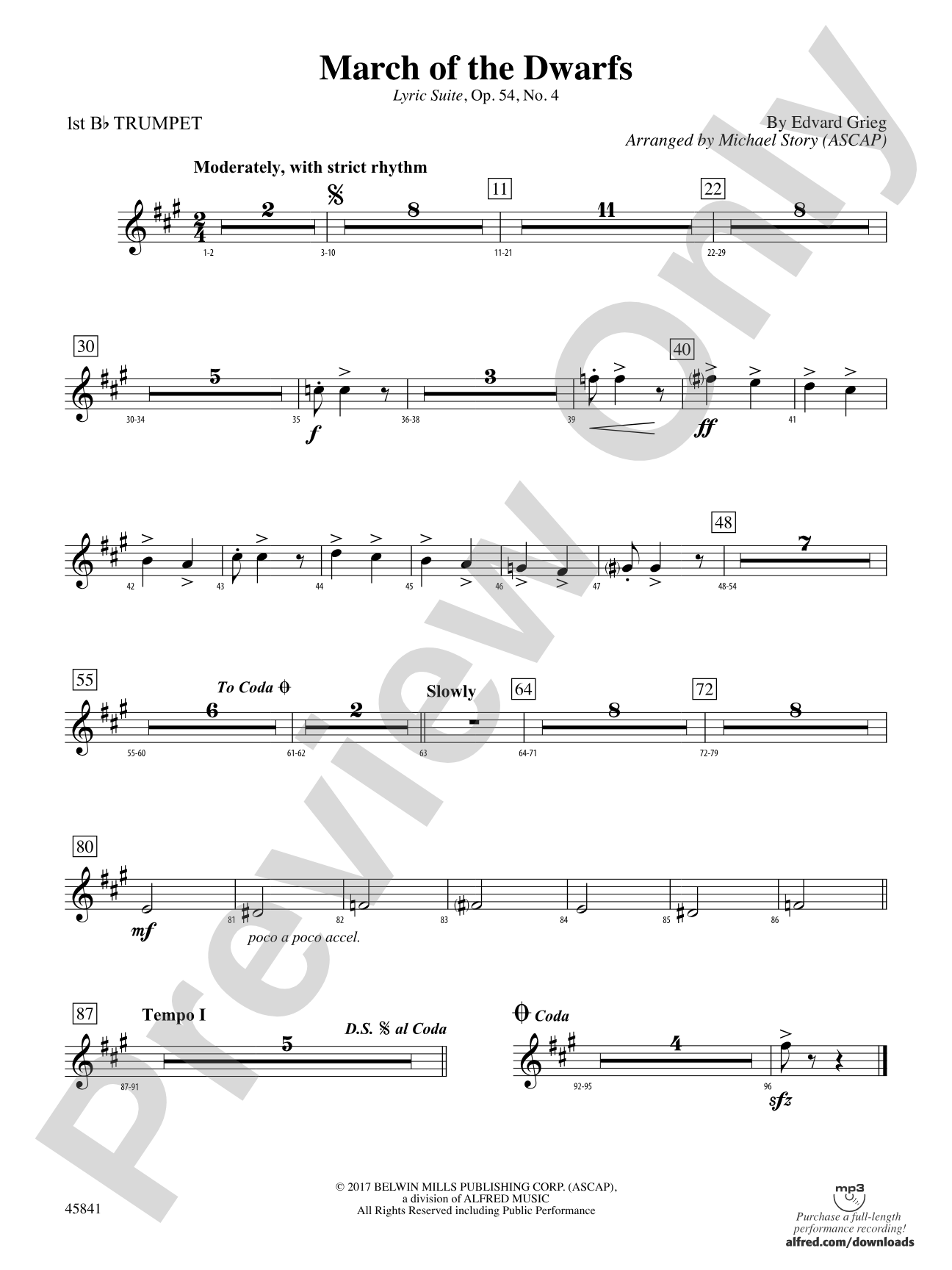 March of the Dwarfs: 1st B-flat Trumpet