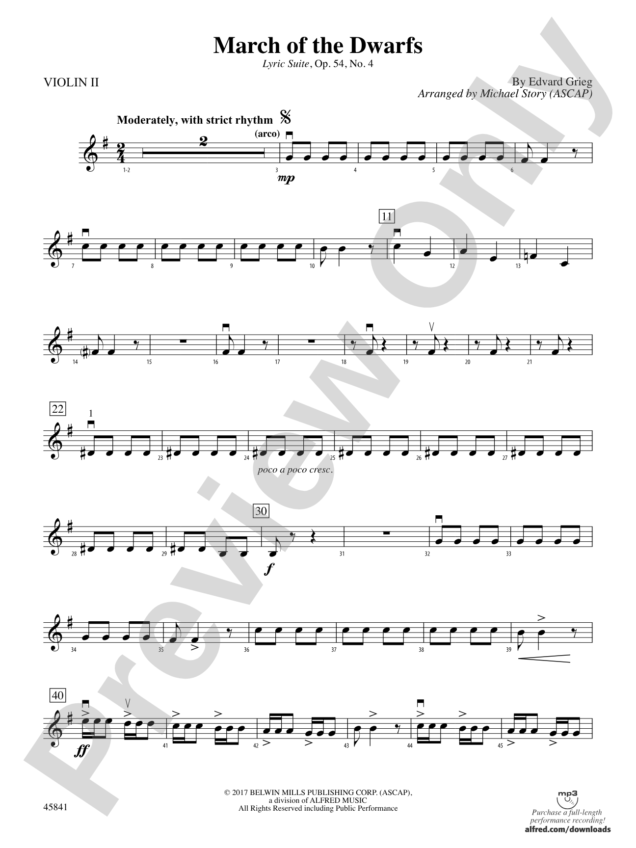 March of the Dwarfs: 2nd Violin