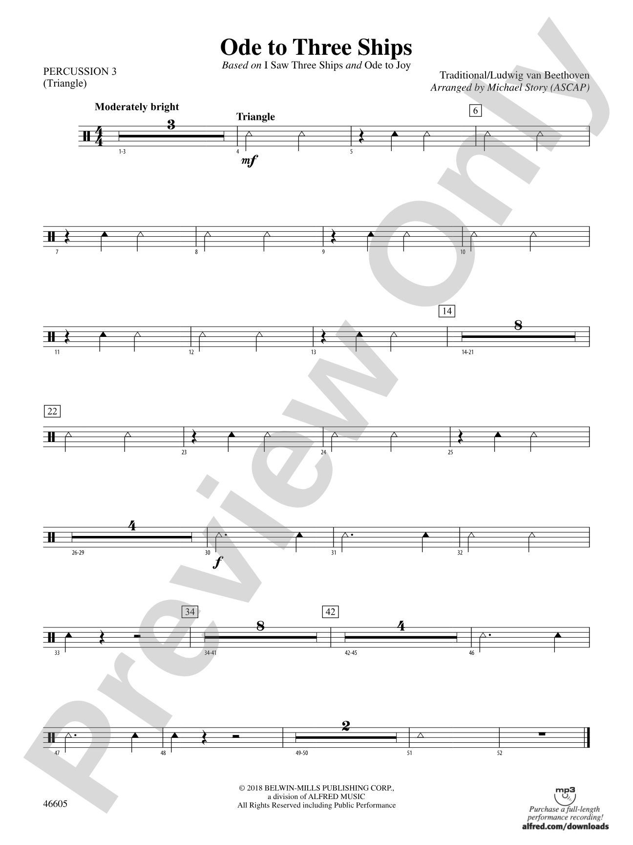 Ode to Three Ships: 3rd Percussion