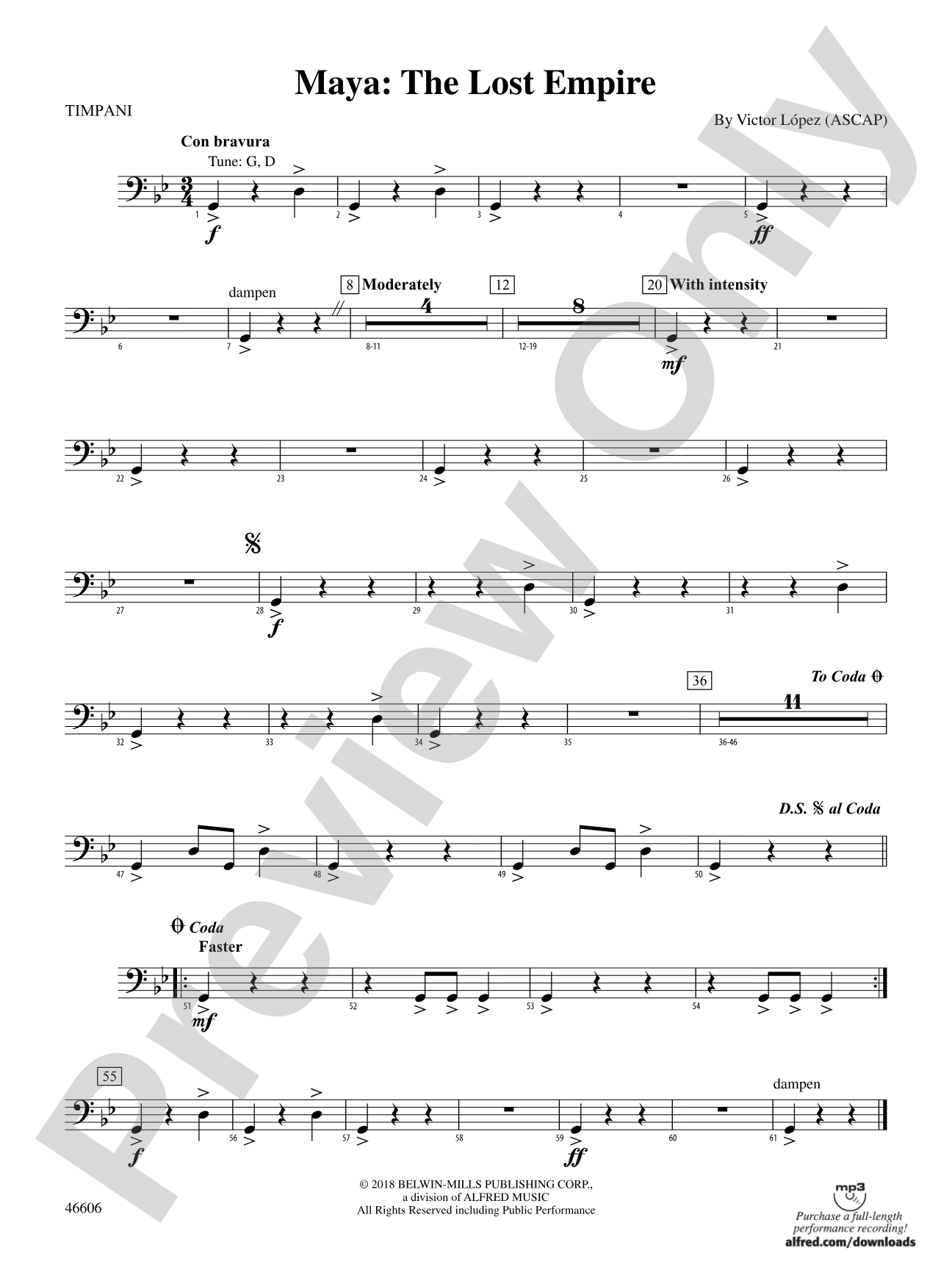 Maya: The Lost Empire: Timpani