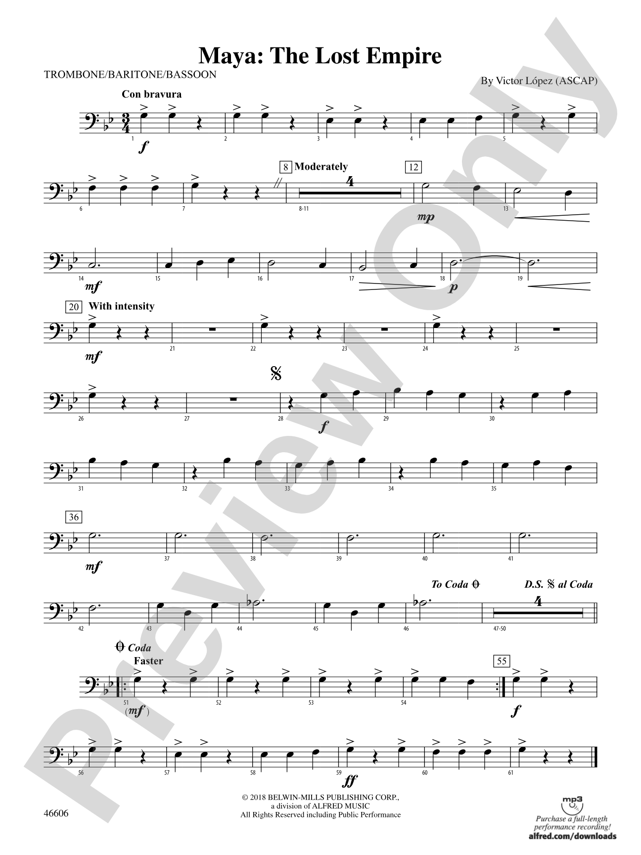 Maya: The Lost Empire: 1st Trombone