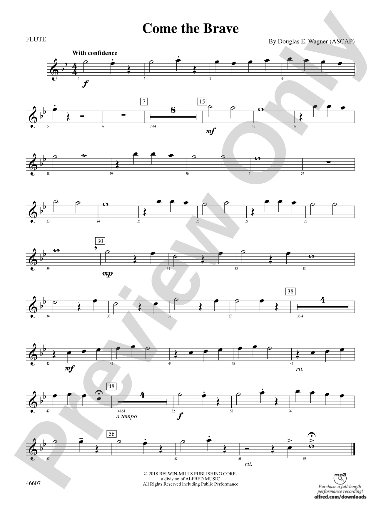 Come the Brave: Flute