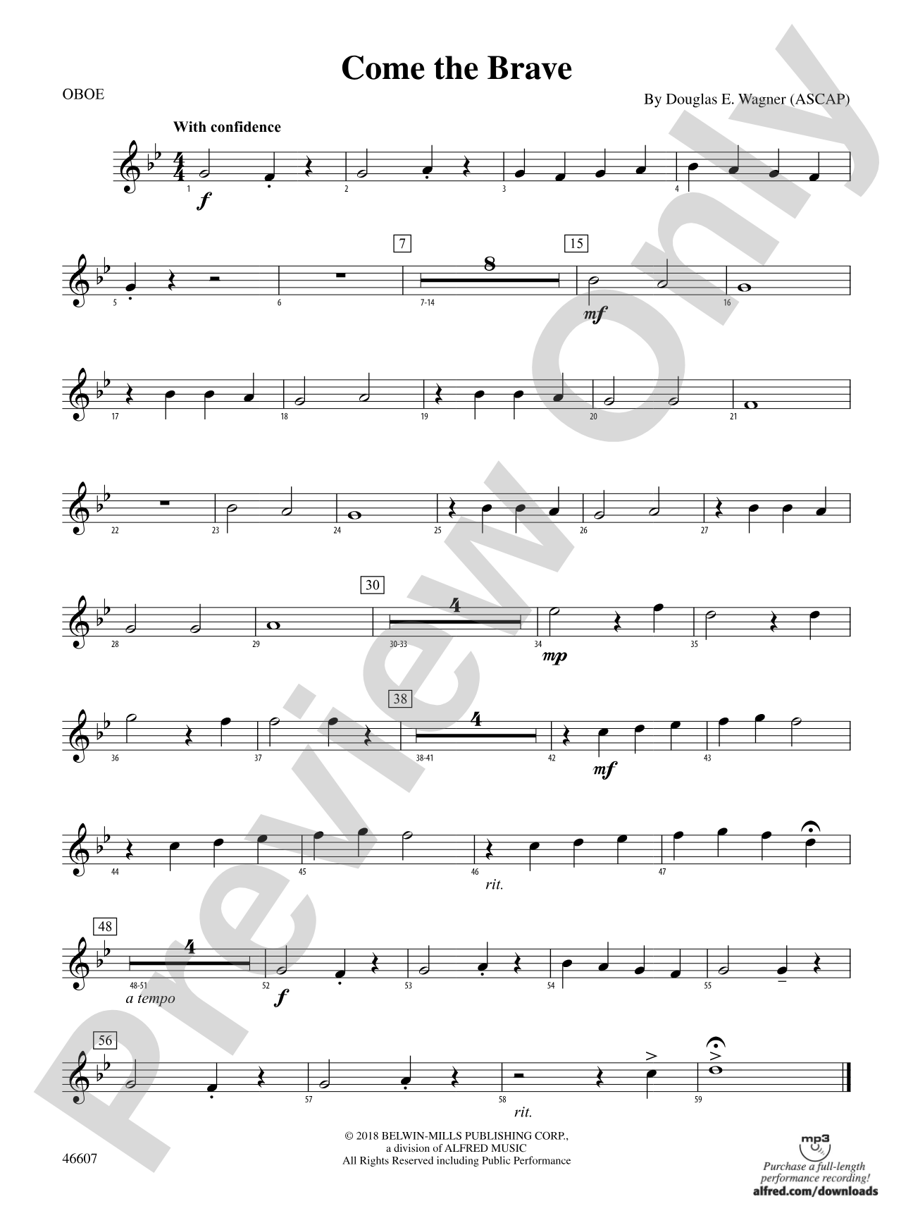 Come the Brave: Oboe
