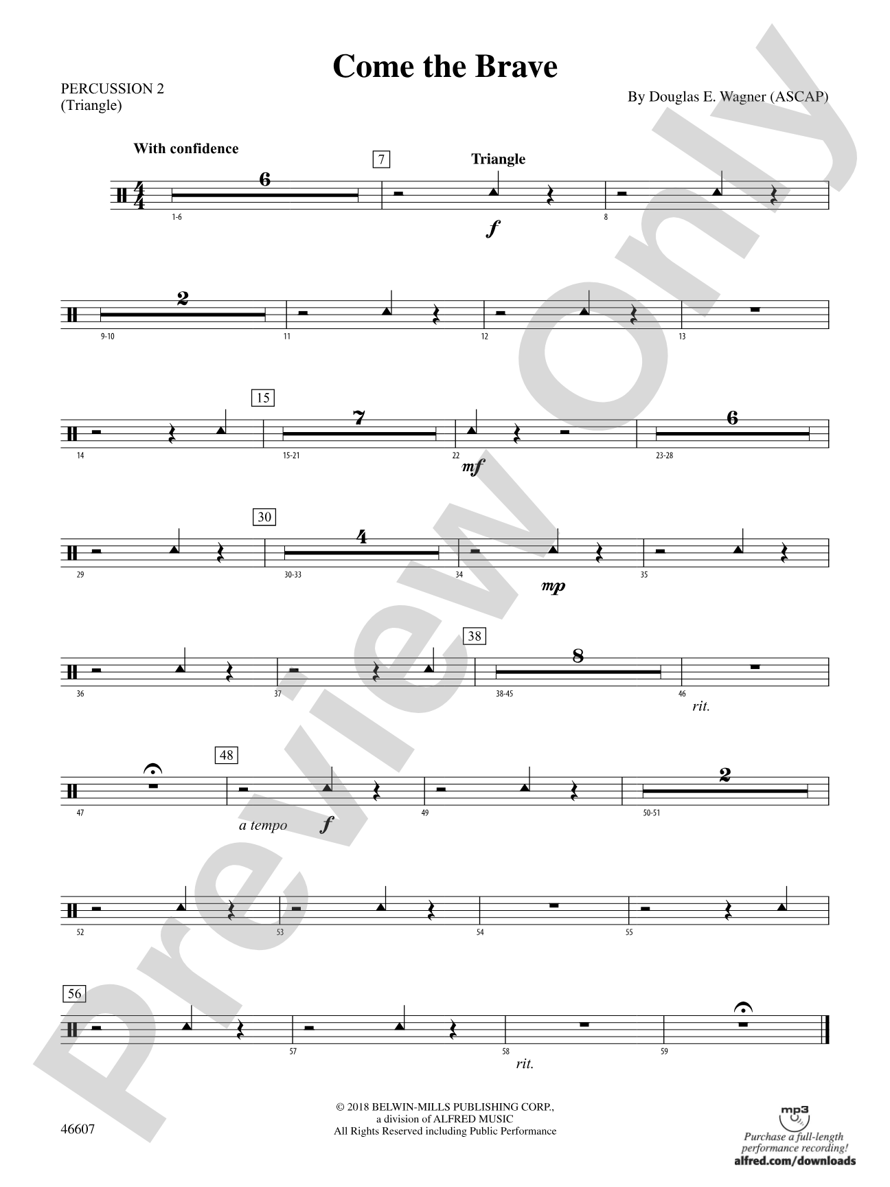 Come the Brave: 2nd Percussion