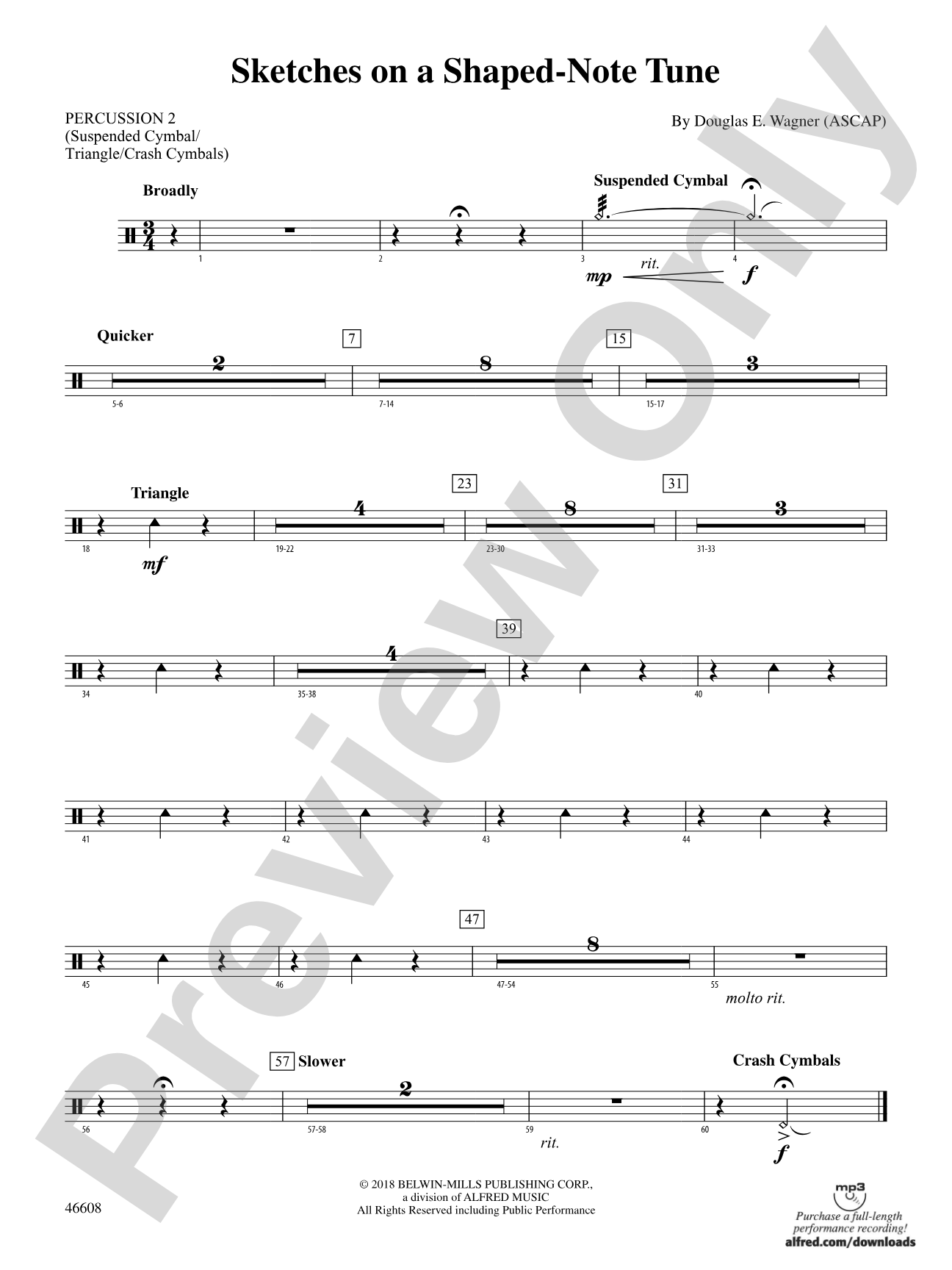 Sketches on a Shaped-Note Tune: 2nd Percussion