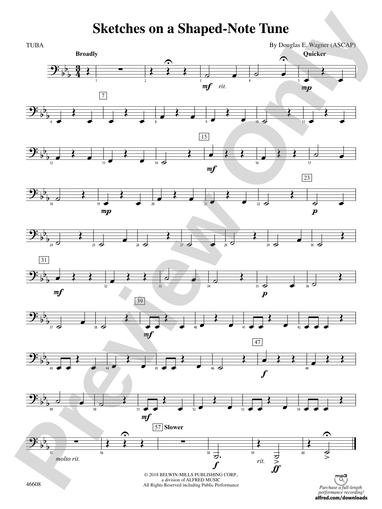 Sketches on a Shaped-Note Tune: Tuba