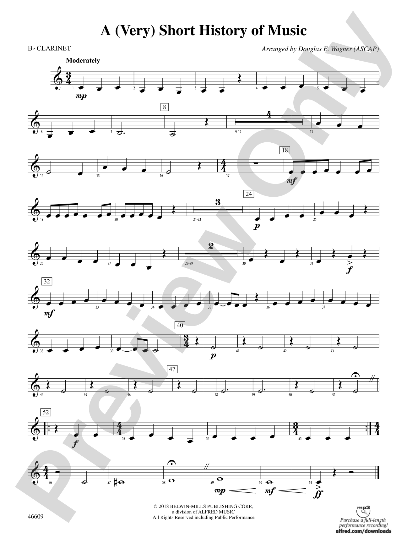 A (Very) Short History of Music: 1st B-flat Clarinet