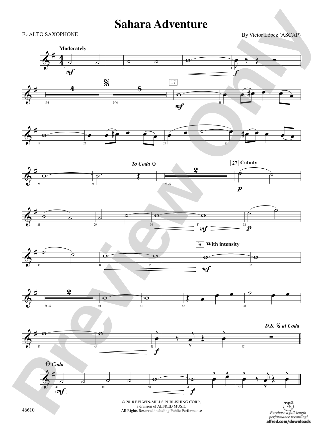 Sahara Adventure: E-flat Alto Saxophone