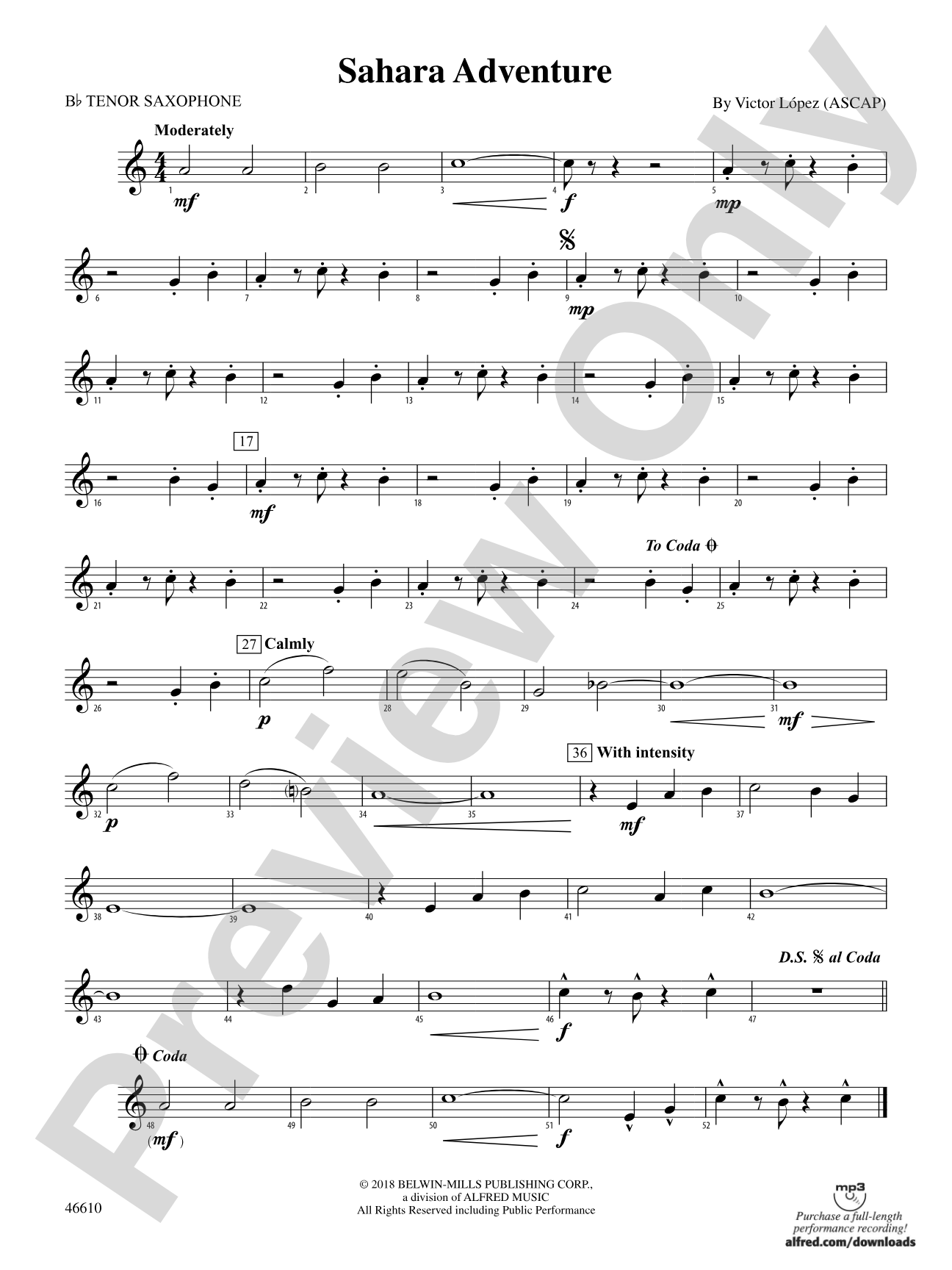 Sahara Adventure: B-flat Tenor Saxophone