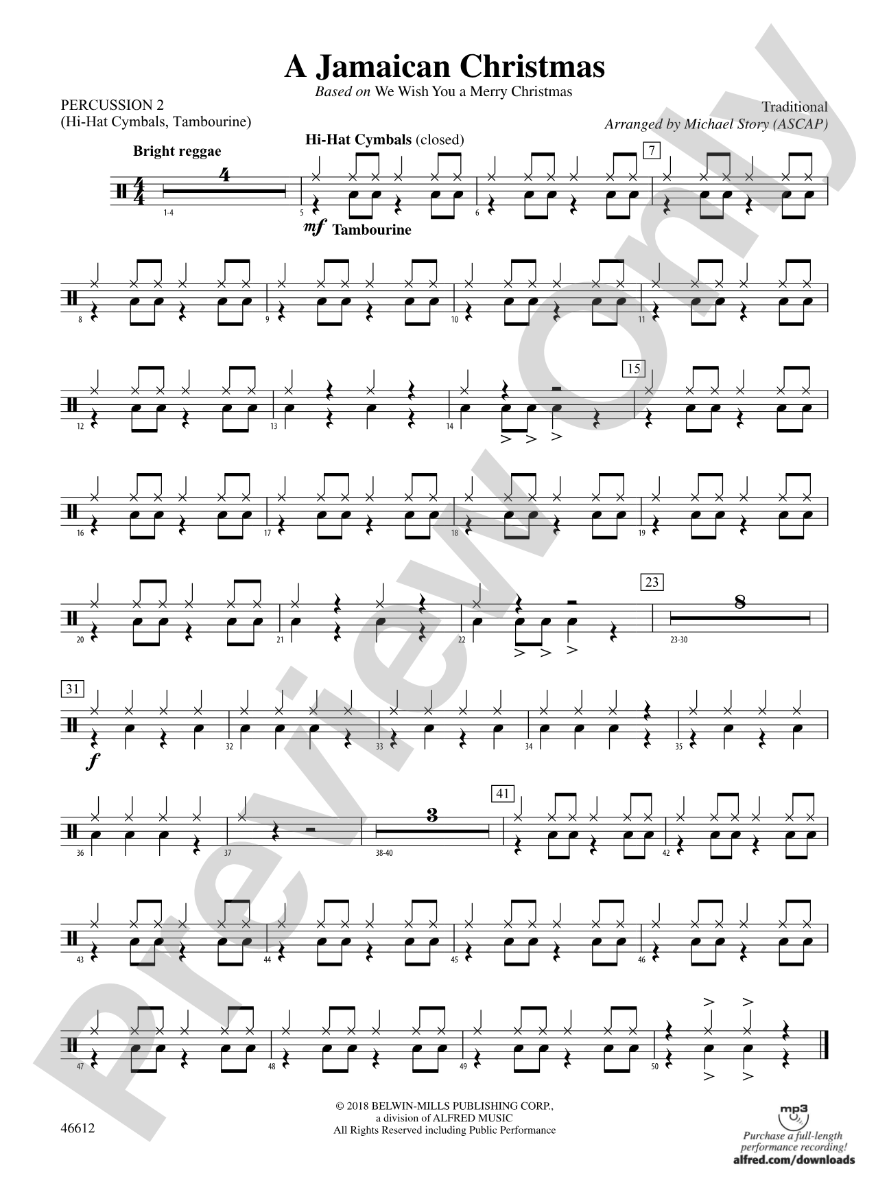 A Jamaican Christmas: 2nd Percussion