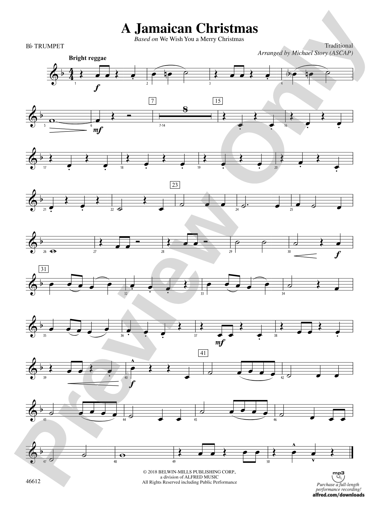 A Jamaican Christmas: 1st B-flat Trumpet