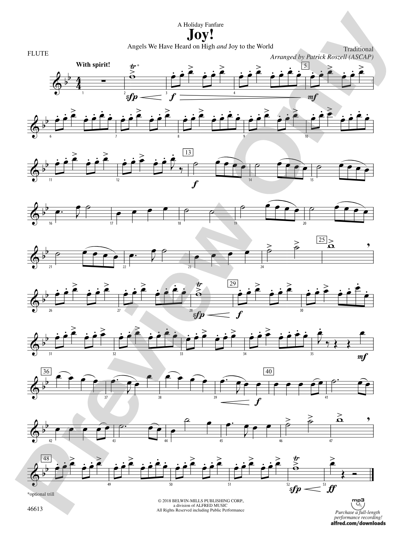 Joy! A Holiday Fanfare: Flute