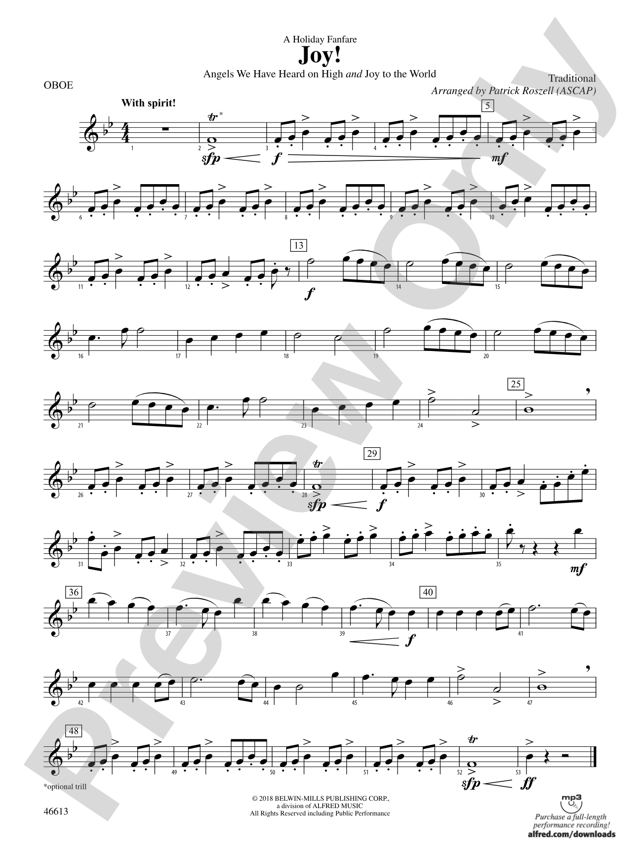 Joy! A Holiday Fanfare: Oboe