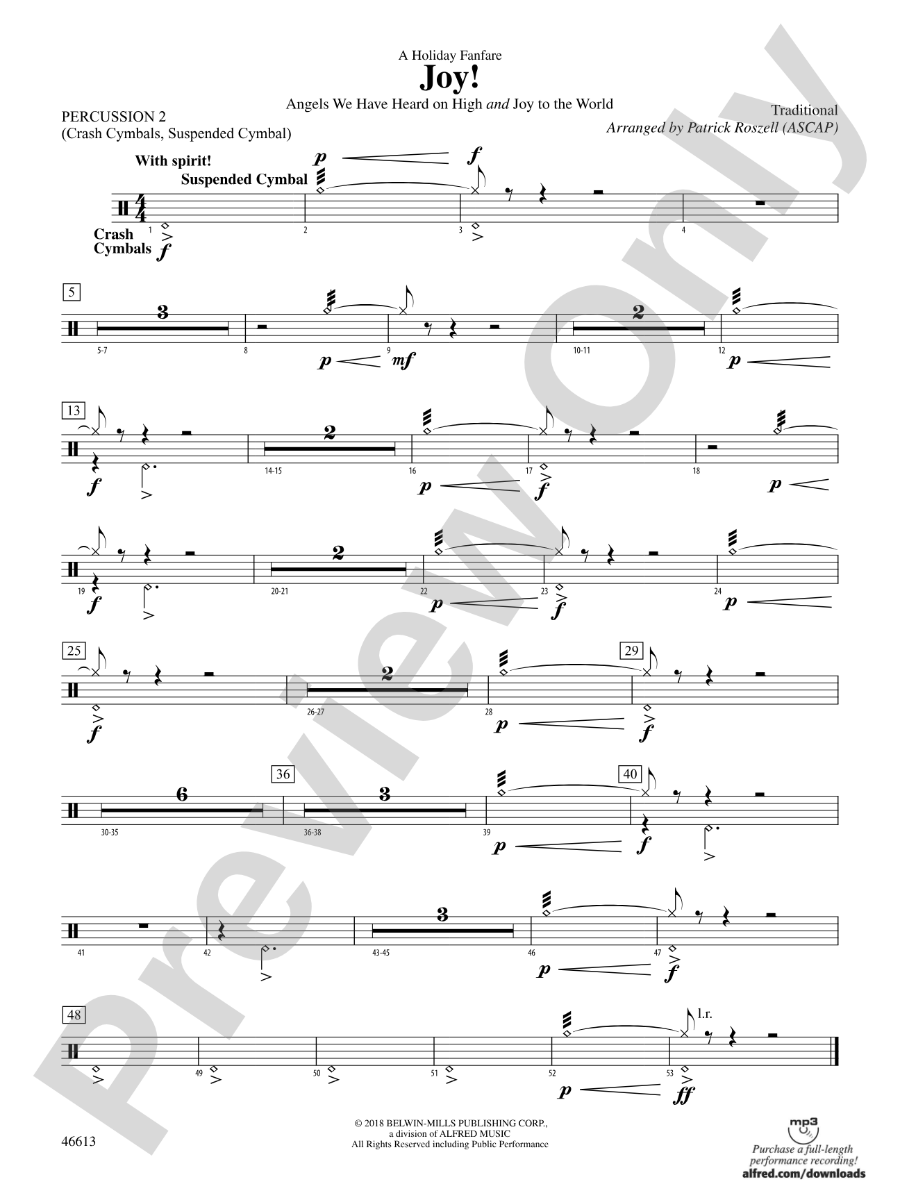 Joy! A Holiday Fanfare: 2nd Percussion