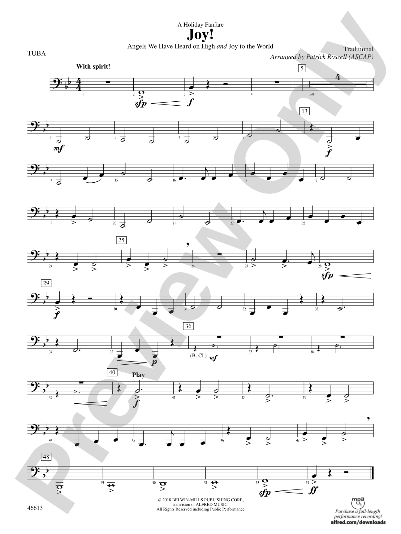 Joy! A Holiday Fanfare: Tuba