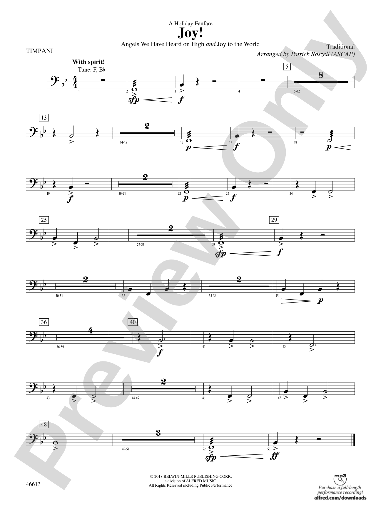 Joy! A Holiday Fanfare: Timpani
